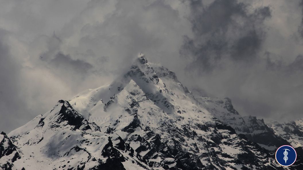 View of Mount Deo Tibba peak India - kahlur adventures 