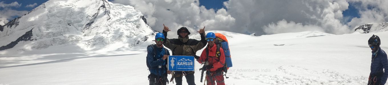 kahlur adventures team at mount nun expedition