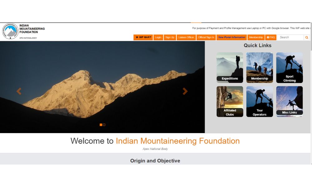 Indian Mountaineering Foundation The Mountains of India Kahlur Adventures India