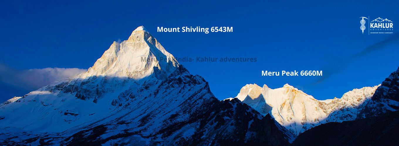 Meru peak of Mount Shivling India - Kahlur Adventures