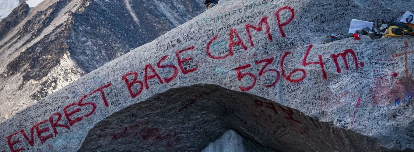 Mount Everest basecamp rock - kahlur Travels India